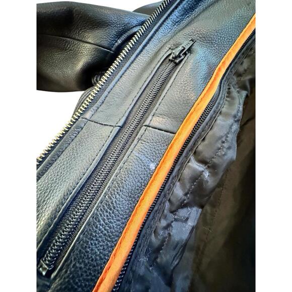 First Classics Black Leather Jacket Womens Motorcycle Biker Lined Thinsulate M - Picture 10 of 11